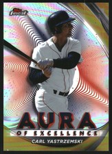 2022 Finest Aura of Excellence Gold Refractors #AECY Carl Yastrzemski /50