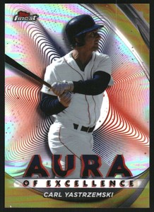 2022 Finest Aura of Excellence Gold Refractors #AECY Carl Yastrzemski /50