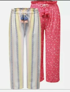SALE - Jessica Simpson Little Girl's 2 Pack Pants (Peach Tie Dye/Navy Dot - Picture 1 of 2
