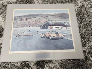 Pontiac Fiero at Watkins Glen Signed Numbered Print Jack Stuart 24" X 20" Matted - Picture 1 of 8