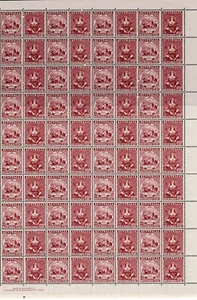 Australian Pre Decimal Stamps Mint Sheet 1950 Centenary First Postage .80 Stamps - Picture 1 of 1