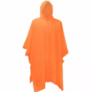 Boss 10mm Vinyl Rain Poncho Orange One Size fits Most - Picture 1 of 1