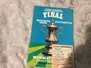 1976 FA CUP FINAL SOUTHAMPTON V MANCHESTER UNITED + TICKET CHRISTMAS PRESENT - Picture 1 of 1