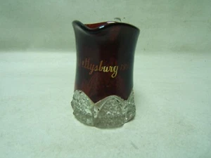 Ruby Flashware Glass Gettysburg 1863 Creamer Souvenir Pitcher - Picture 1 of 6