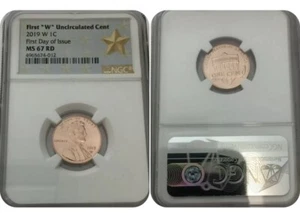 2019-W NGC MS67RD LINCOLN CENT FIRST DAY ISSUE First W UNC WP STAR SHIP NOW - Picture 1 of 3