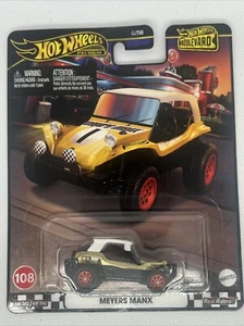 New 2024 Hot Wheels Premium Boulevard 108 MEYERS MANX Real Rider Gold Dune Buggy - Picture 1 of 3