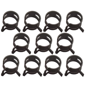 5904 Rotary Corp 10 Hose Clamps Green for 1/4" ID Fuel Line with 3/8" OD - Picture 1 of 6