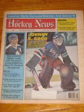 MAY 2 1986 THE HOCKEY NEWS WEEKLY JOHN VANBIESBROUCK NEW YORK RANGERS cover