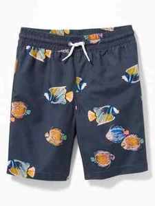 NWT Old Navy Angelfish Tropical Fish Swim Trunks Board Shorts Boys M 8 - Picture 1 of 2