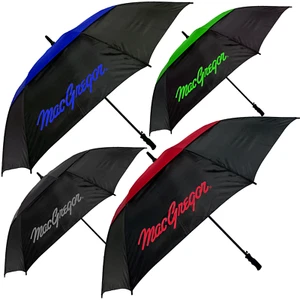 MACGREGGOR STORM 64" VENTED DUAL CANOPY AUTO OPEN GOLF UMBRELLA - ALL COLOURS - Picture 1 of 5