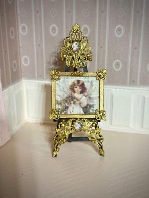 Dollhouse Miniature 1:12 Artisan Victorian  Easel set - Image 1 of 4