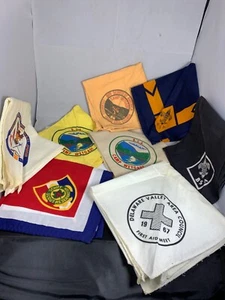 8 1960's BSA Boy Scouts neckerchiefs Camp Weygadt NJ Delaware Valley - Picture 1 of 11