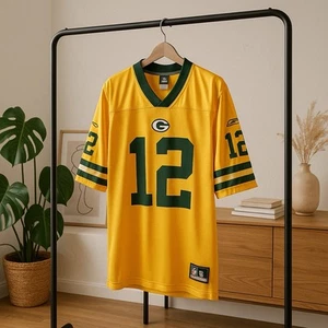 Aaron Rodgers Green Bay Packers NFL Players Reebok Alt Yellow Trikot Herren L - Bild 1 von 8