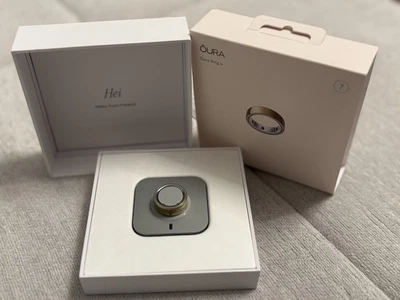Oura Ring Gen4 Gold Smart Ring Size 7, 3 Months Old - Image 1 of 4