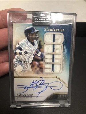 2020 Topps Luminaries Jersey On Card Auto / 10  - Image 1 of 2