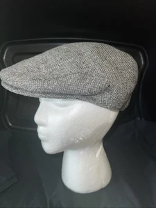 Doogan Donegal Grey Tweed Flat Cap Size Large Made In Ireland Pinky Blinders Sty - Picture 1 of 4
