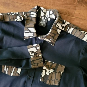 Vintage Trebark Camo Herren XXXL schwarz Knopf LS Jagd Outdoor Sportbekleidung USA - Bild 1 von 13