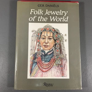 Folk Jewelry Of The World by Ger Daniels Rizzoli Vintage Hardcover Book 1989 - Picture 1 of 24