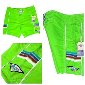 Hobie By Hurley Board Shorts Solid State Trunks Men’s Size 30 Swim Surf Green NG - Picture 1 of 8