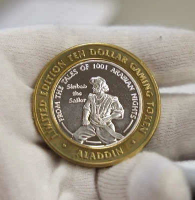 Aladdin .999 Silver Casino Strike Arabian Nights $10 - Image 1 of 3