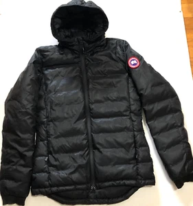 CANADA GOOSE KIDS BLACK PUFFER JACKET/NON DETACHABLE HOOD ZIP FRONT SZ. M 12 - Picture 1 of 9