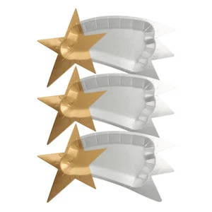 STAR SPACE PARTY PLATE PLATTER DECOR GOLD FOIL SERVING PLATE THEMED PARTY PLANET - Picture 1 of 5