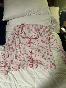 American girl warm wishes white red snowflake pajamas set L 14/16 - Picture 1 of 2