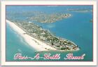 St Pete Beach, Florida Vintage Postcard, Aerial View, Pass-A-Grille Beach