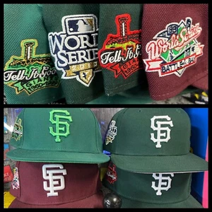 Lot of 4: New Era 59Fifty SF Giants Fitted Hat Size 7 3/8 x2 + 7 1/2 x2 No Tags - Picture 1 of 13