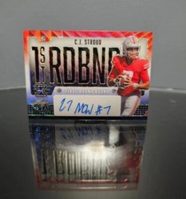 2023 Leaf C.J. Stroud Auto Rookie Card (RC) Red White & Blue 1/3 1st Round Bound