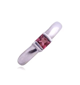 Tiffany & Co Pink Sapphire Sterling Silver Stackable Ring Size 5.75 C. 2004 - Picture 1 of 3