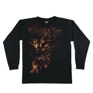 Vintage 1990's Harley Davidson Wolves Long Sleeved Tee Shirt - Picture 1 of 5