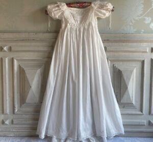 Antique French Baptism dress/ gown, Heirloom STUNNING Edwardian pintuck white co