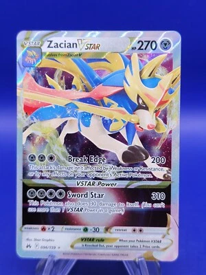 Pokémon Crown Zenith: Zacian VSTAR 096/159 Ultra Rare - MINT - Image 1 of 4