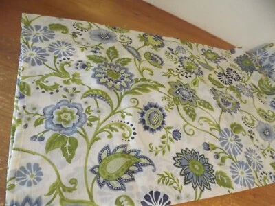 Новый JACOBEAN цветочный блузон VALANCE необходимый дом почти чистый синий и зеленый 72 Вт - Изображение 1 из 4