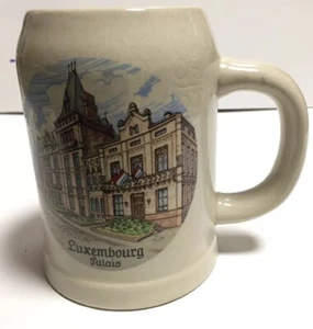 Luxembourg Palais German Beer Stein Souvenir Large Collectible - Picture 1 of 8