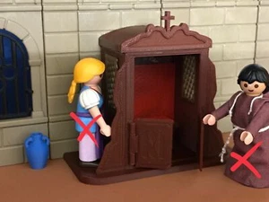 Impreso en 3d CABINA CONFESIONAL escala Playmobil. Figuras de Playmobil no incluidas. - Imagen 1 de 3