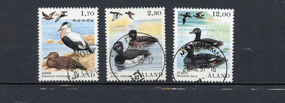 Juego de patos Aland escaso usado postal con marcas postales raras A803 Foto 1 de 1