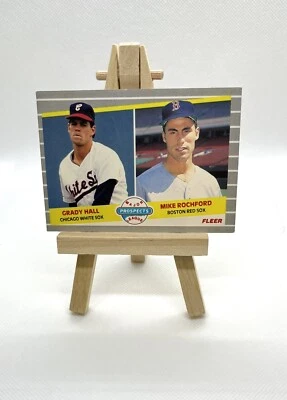 1989 Fleer - Major League Prospects #650 Mike Rochford, Grady Hall (RC) - Image 1 of 2