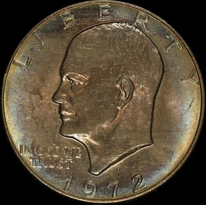 1972-D Dollaro "Ike" Eisenhower - Splendido colore tono Denver! Moneta tipo USA - Foto 1 di 3