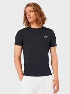 EA7 Mens Night Blue Core Identity T-Shirt - Picture 1 of 2