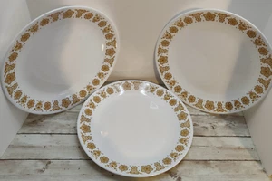Vintage ~ Corelle by Corning ~ BUTTERFLY GOLD ~ 10.5" Dinner Plates ~ Set of 3 - Picture 1 of 6