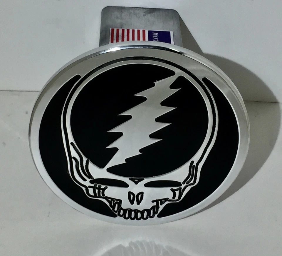 DEAD HEAD,GRATEFUL DEAD BLACK   hitch cover, Steal your face,stealy face. - Image 1 of 1