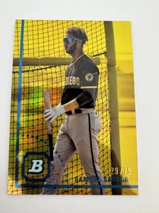 2022 Bowman Heritage - Gold Refractor #BHPC-59 Samuel Zavala 29/75 - Picture 1 of 2