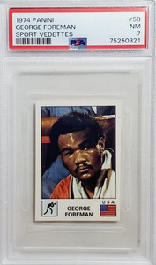 1974 Panini Sport Vedettes #58 George Foreman 2nd Year Card PSA 7 NM POP 8