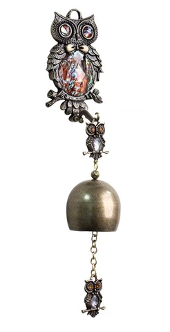 HIGH QUALITY OWL CASTING DOOR BELL, L size 1P_ CASTING WIND CHIMES _HANGING BELL Cover