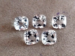 7.95 Ct White Topaz Square Cushion Cut Loose Gemstones - Picture 1 of 5