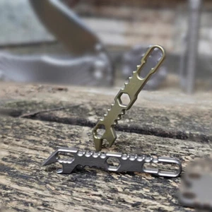 Hot Outdoor EDC Tools Titanio Apribottiglie Crowbar Cacciavite Pry Bar Pendente - Foto 1 di 3