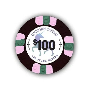 DA VINCI Pack of 50 Unicorn All Clay 9 Gram Poker Chips with Denominations, A... - Picture 1 of 1