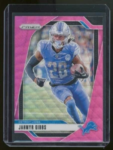 JAHMYR GIBBS 2024 Panini Prizm Football Lions Pink Wave Prizm Card #93 - Picture 1 of 2